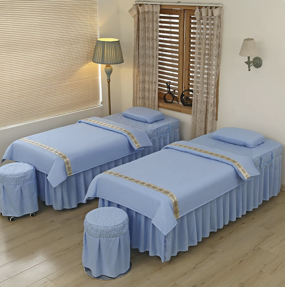 Popular Style Salon Facial & Spa Linen 4 Pieces Set （80*190） Mask Queen Nepal
