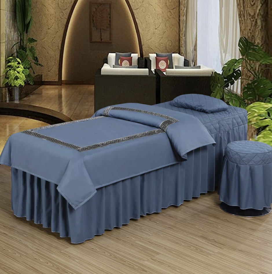 Popular Style Salon Facial & Spa Linen 4 Pieces Set （80*190） Mask Queen Nepal