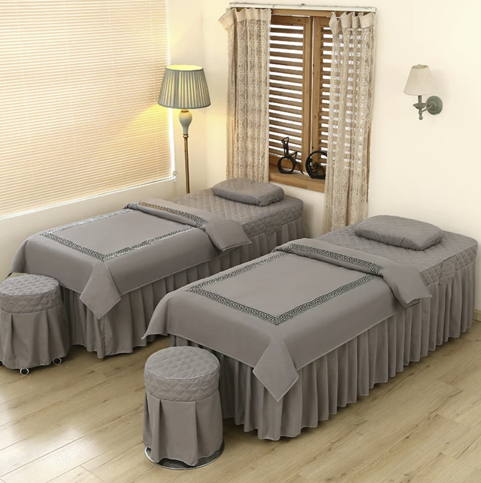 Popular Style Salon Facial & Spa Linen 4 Pieces Set （80*190） Mask Queen Nepal