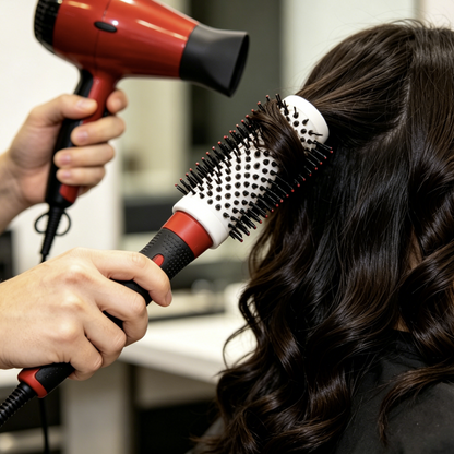 Professional Thermal Ceramic Round Brush — Salon Blowout Styling Mask Queen Nepal