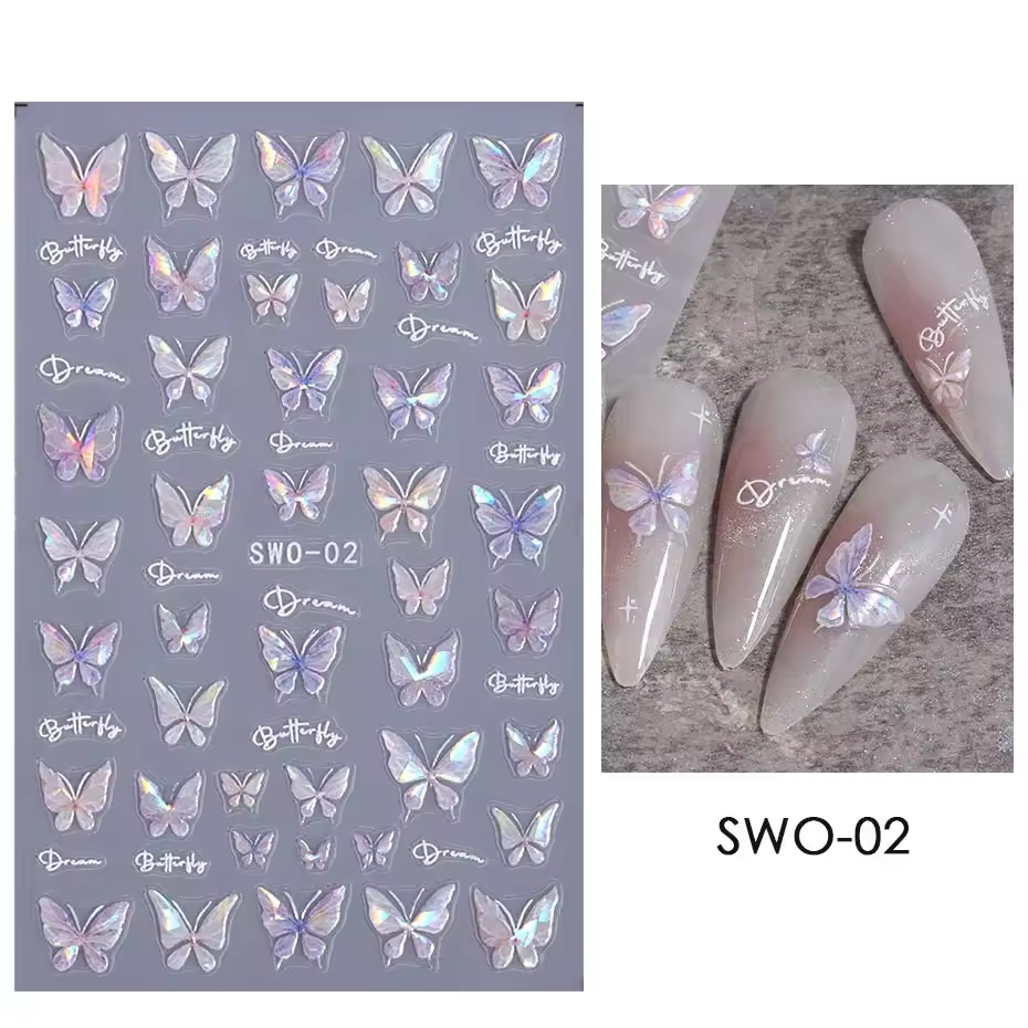 MOSR Nail Art Butterfly DIY Sticker For Nails Mask Queen Nepal