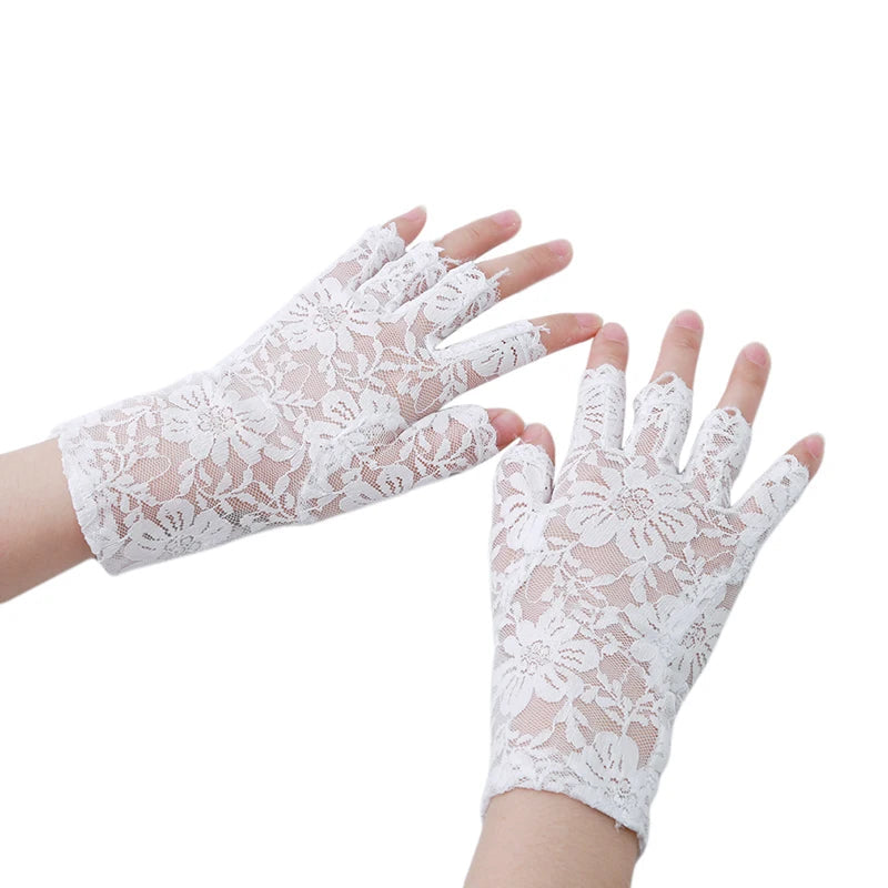 Short Floral Lace Gloves Mask Queen Nepal