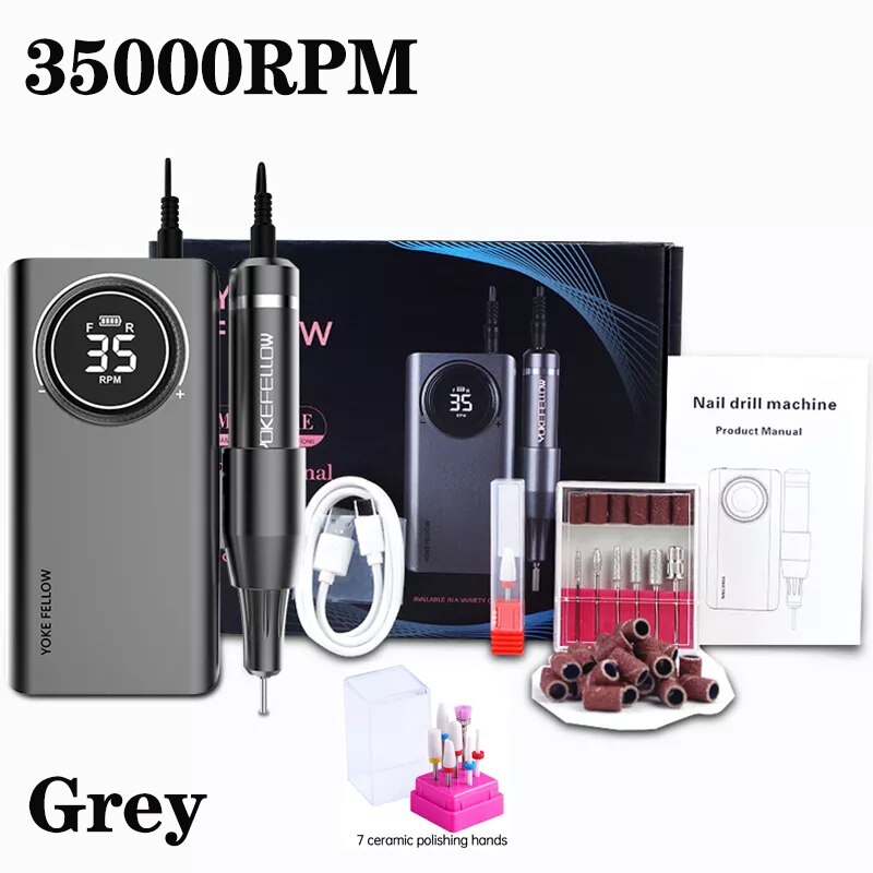 35000RPM Electric Nail Drill Machine Set Mask Queen Nepal