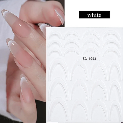 French Manicure Tip Guide Nail Stickers Mask Queen Nepal