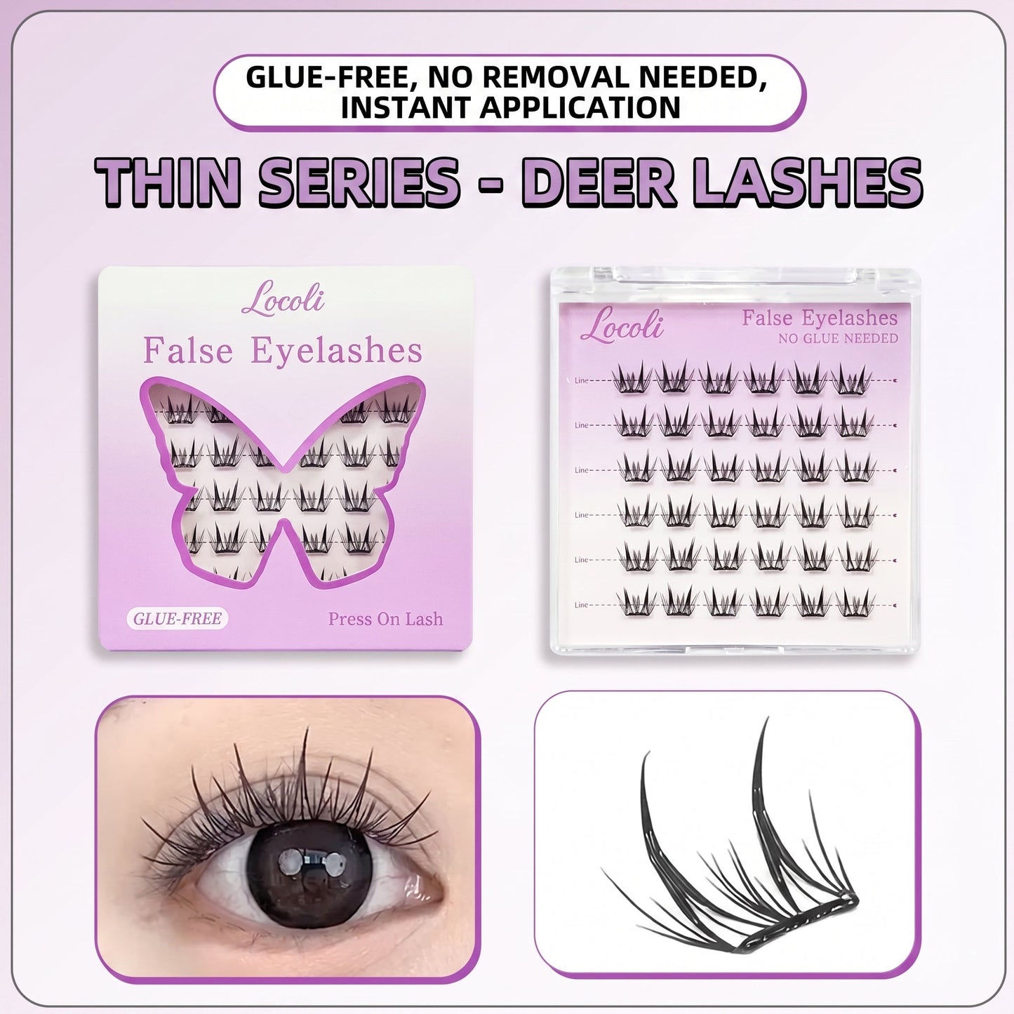 Locoli Pre Glued Individual Cluster Lash CL-02 Mask Queen Nepal
