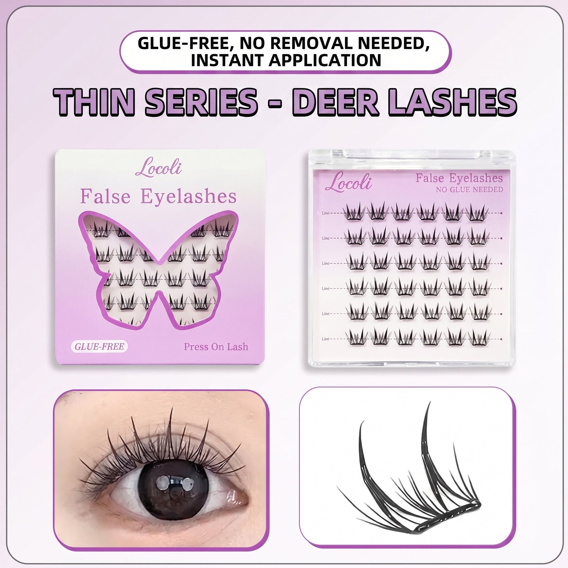 Locoli Pre Glued Individual Cluster Lash CL-02 Mask Queen Nepal