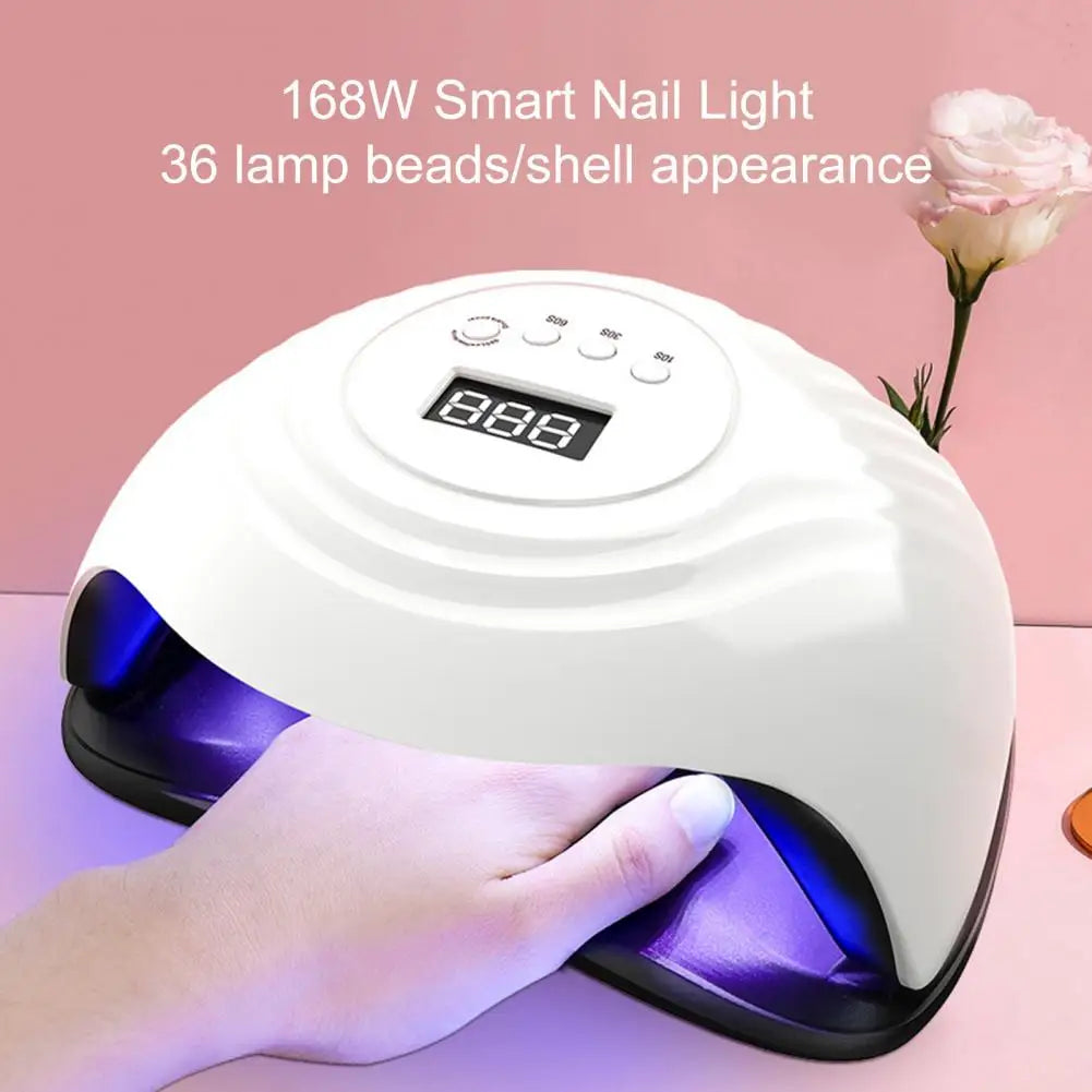 UV LED Nail Lamp 168W Auto Sensor Quick Drying Professional Gel Nail Polish Manicure Dryer Curing Light Nail Art Tools Mask Queen Nepal