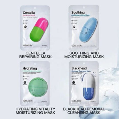 KORMESIC Moisturizing Centella Repairing Brightening Hydrating Face Sheet Mask Easy Beauty Nepal