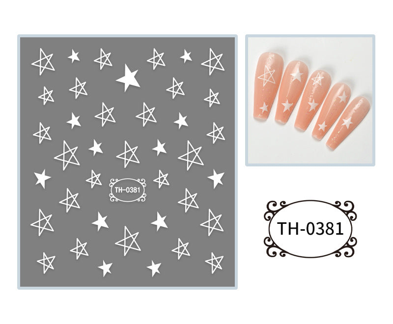 TH- Code Nail Art Stickers Mask Queen Nepal