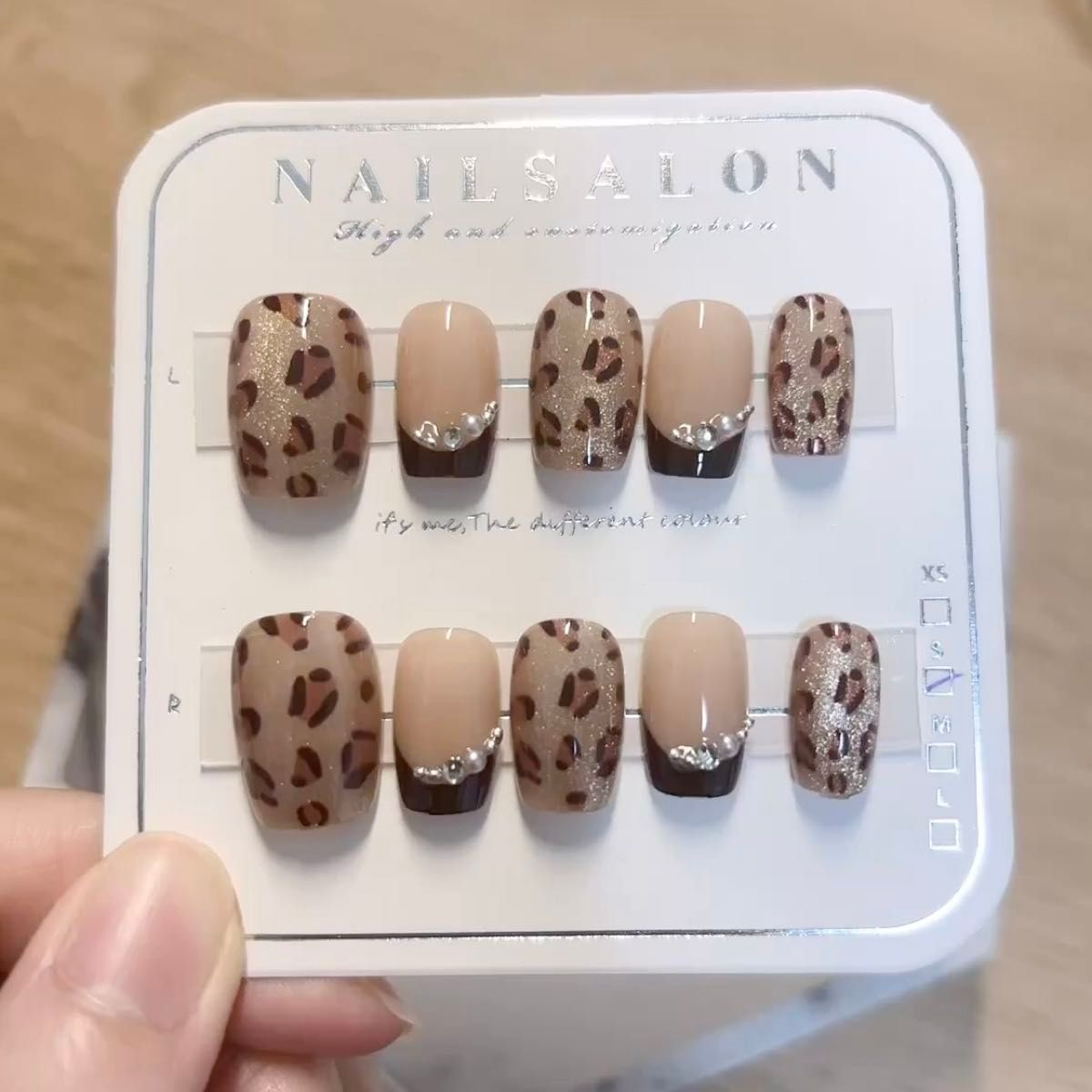 Y001 Press On Nails Square Coffin Shape Easy Beauty Nepal