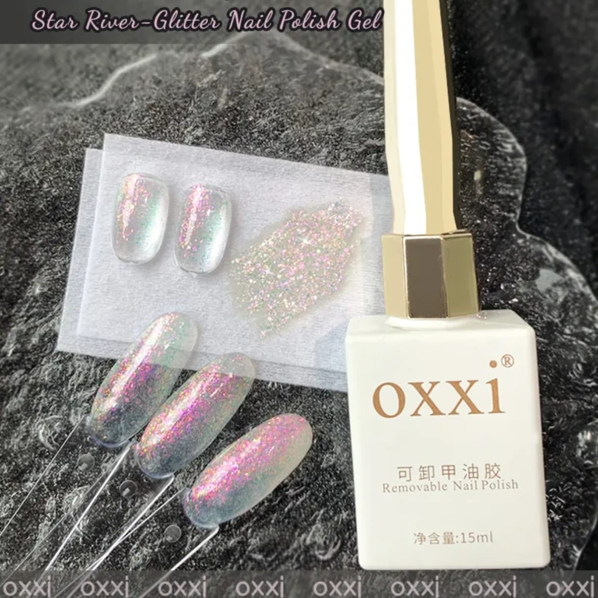 OXXI Star River Glitter Gel Polish Mask Queen Nepal