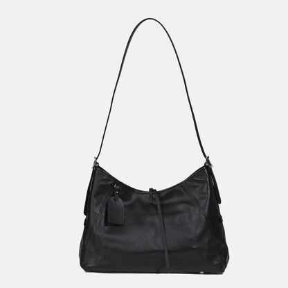 Women’s Black Genuine Leather Minimalist Carryall Bag Easy Beauty Nepal