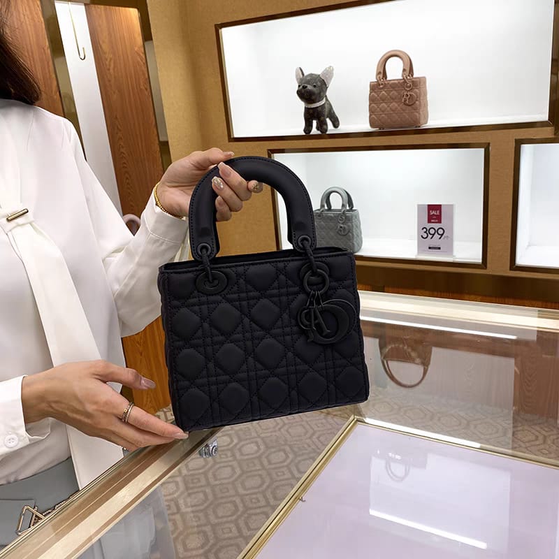 Medium Lady Dior Black Cannage Lambskin Bag Easy Beauty Nepal