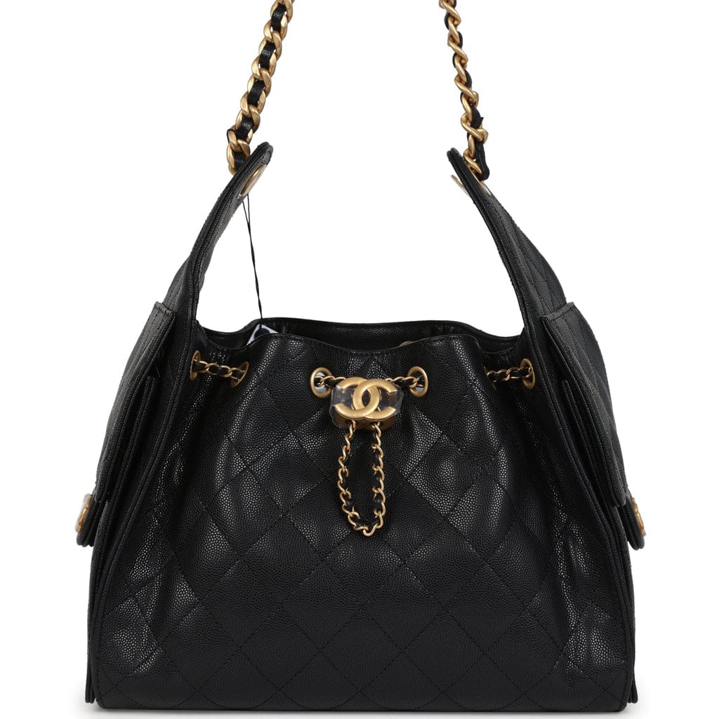 Chanel Small 25 Hobo Black Caviar Antique Bag Easy Beauty Nepal