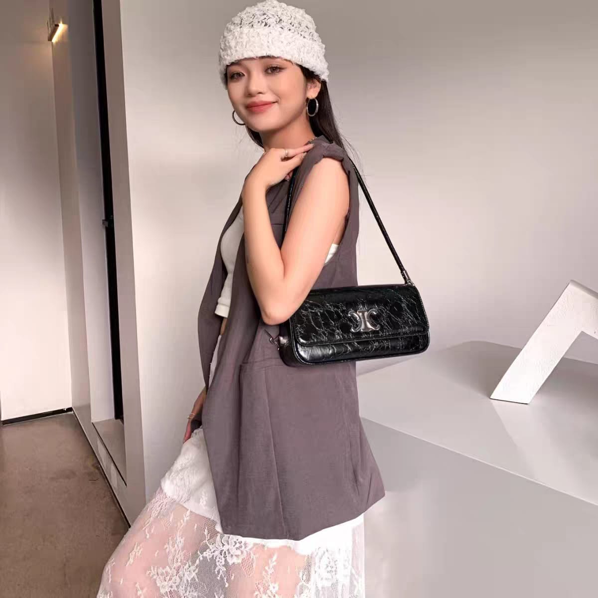 Celine Classique Triomphe Black Bag Easy Beauty Nepal