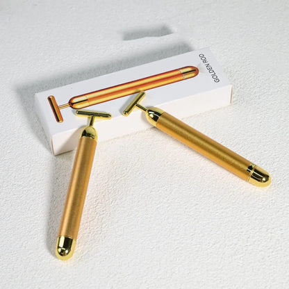 Vibration V Bar Massager 24K Gold Beauty Face-Lift Massage Stick Mask Queen Nepal
