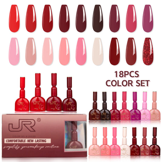 JR 18Pcs Multi Color Gel Nail Polish 16ml Mask Queen Nepal