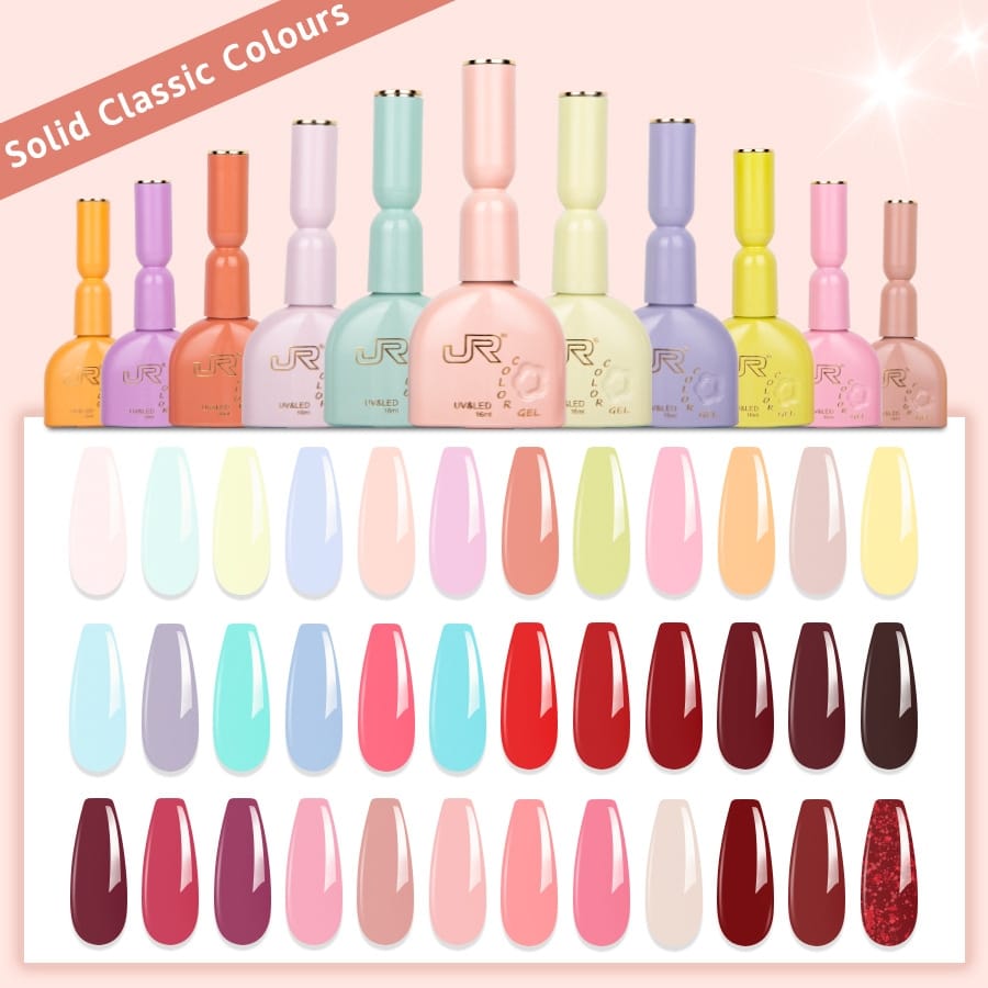 JR 18Pcs Multi Color Gel Nail Polish 16ml Mask Queen Nepal