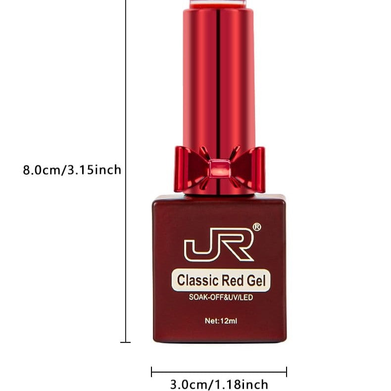 JR 12Pcs Classic Red Gel Nail Polish Set 12ml Mask Queen Nepal