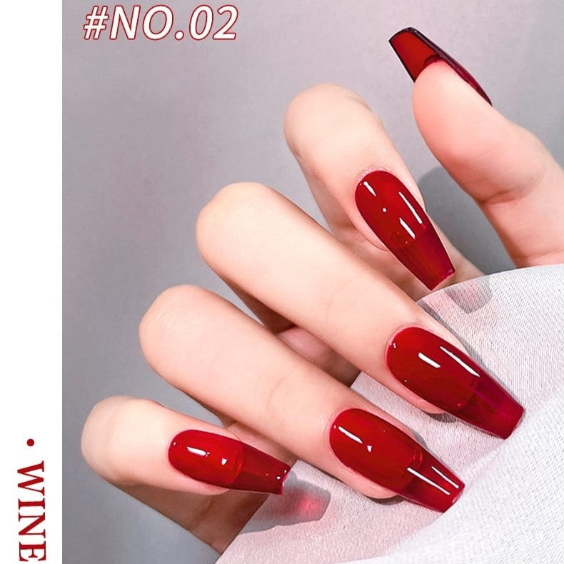 JR 12Pcs Classic Red Gel Nail Polish Set 12ml Mask Queen Nepal