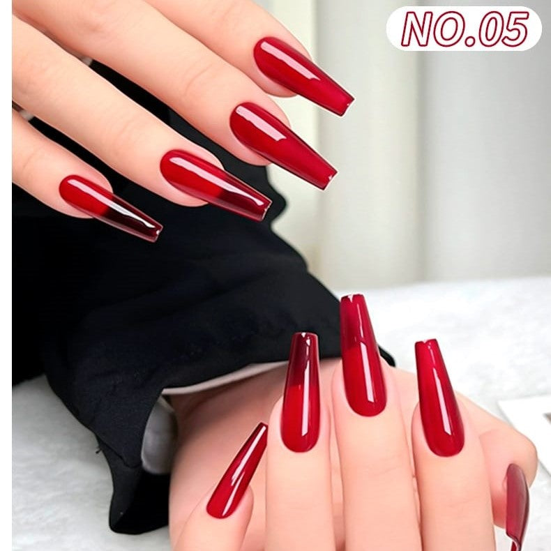 JR 12Pcs Classic Red Gel Nail Polish Set 12ml Mask Queen Nepal