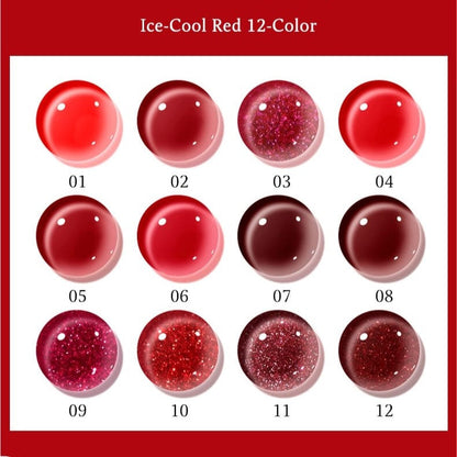 JR 12Pcs Classic Red Gel Nail Polish Set 12ml Mask Queen Nepal