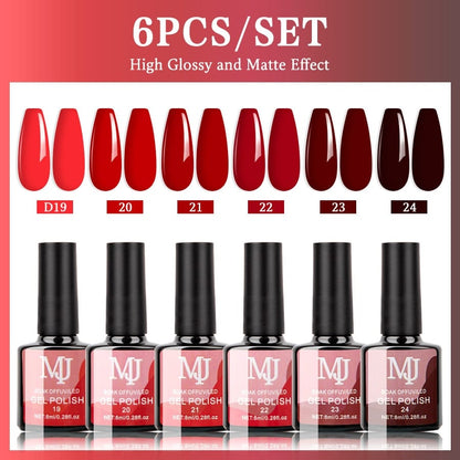 MJ 16Pcs Multi Color Hybrid Gel Nail Polish 8ml Mask Queen Nepal