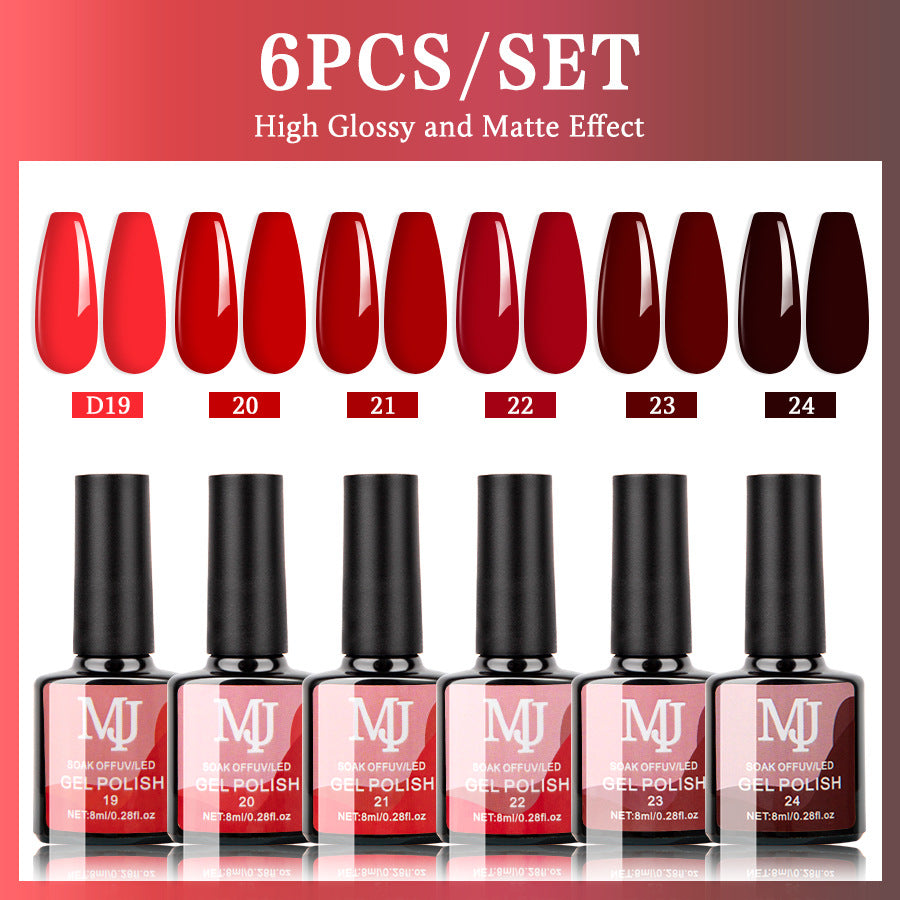 MJ 16Pcs Multi Color Hybrid Gel Nail Polish 8ml Mask Queen Nepal