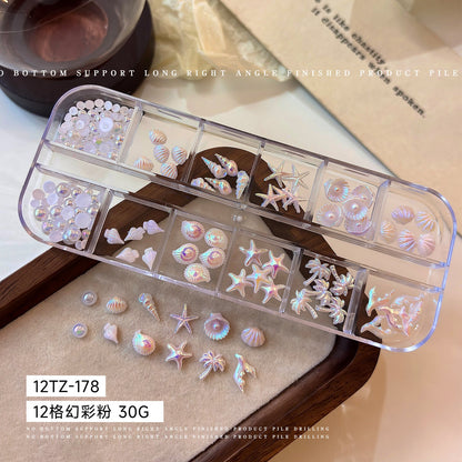 12 Grid Nail Stone Box Nail Art Rhinestone 12TZ-178 Mask Queen Nepal