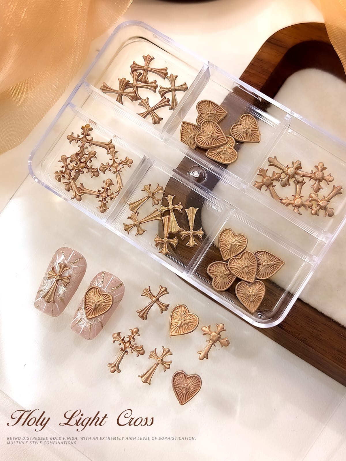 6 Grid Nail Stone Box Nail Art Rhinestone YH338-83 Mask Queen Nepal
