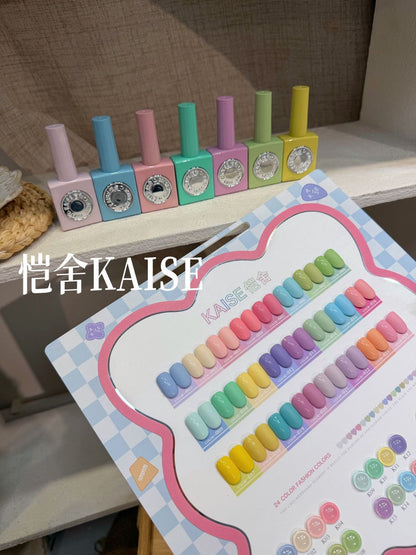 KAISE Macaron Creamy Foam 24 Color Set Gel Polish 15ml Mask Queen Nepal