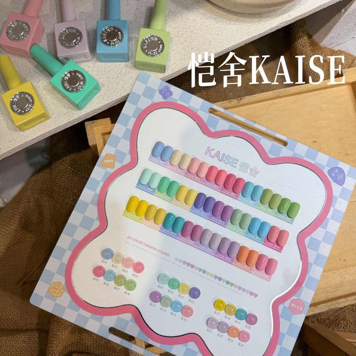 KAISE Macaron Creamy Foam 24 Color Set Gel Polish 15ml Mask Queen Nepal