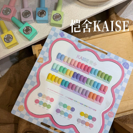 KAISE Macaron Creamy Foam 24 Color Set Gel Polish 15ml Mask Queen Nepal