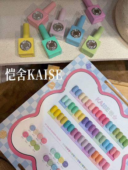 KAISE Macaron Creamy Foam 24 Color Set Gel Polish 15ml Mask Queen Nepal