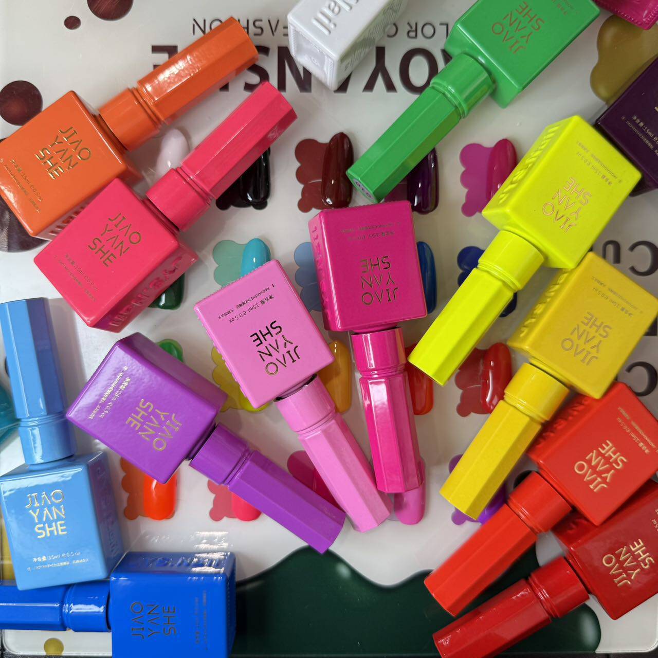 Gel Lab Fluorescent Cute Bear 20 Color Nail Gel Polish Set 15ml Mask Queen Nepal