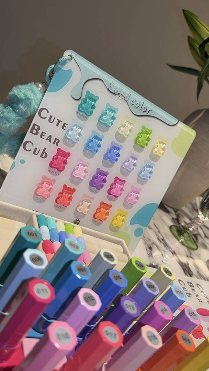 Gel Lab Fluorescent Cute Bear 20 Color Nail Gel Polish Set 15ml Mask Queen Nepal