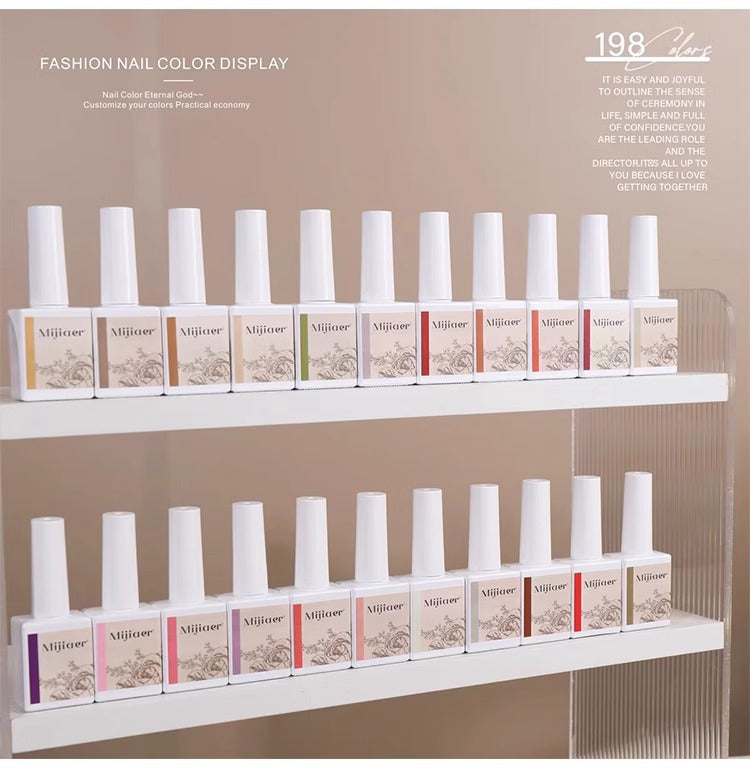 Mijiaer Slow Time Series Nail Gel Polish 136 Color Set 15ml Mask Queen Nepal