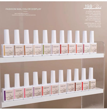 Mijiaer Slow Time Series Nail Gel Polish 136 Color Set 15ml Mask Queen Nepal