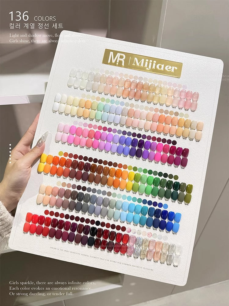 Mijiaer Slow Time Series Nail Gel Polish 136 Color Set 15ml Mask Queen Nepal