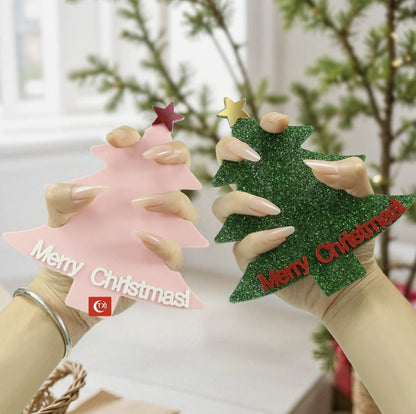Nail Photo Prop Christmas Tree Shaped Display Board Mask Queen Nepal
