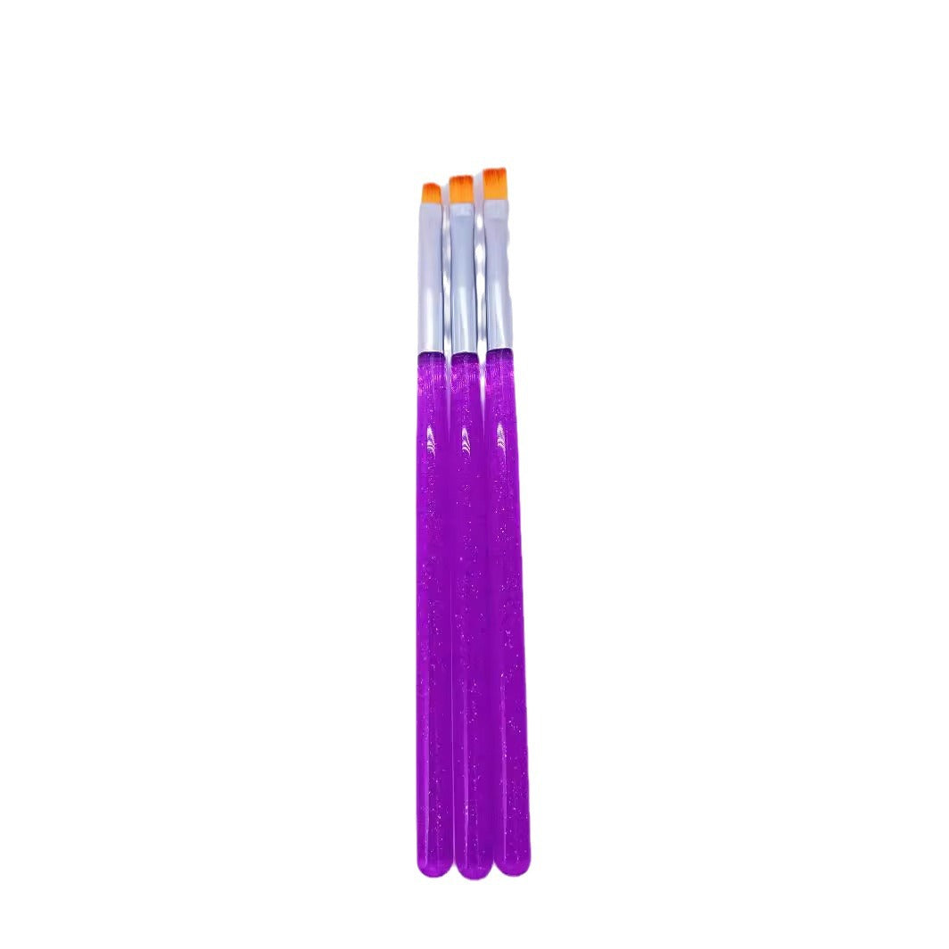 Nail Art Gel Brush Glitter 3Pcs Set Mask Queen Nepal