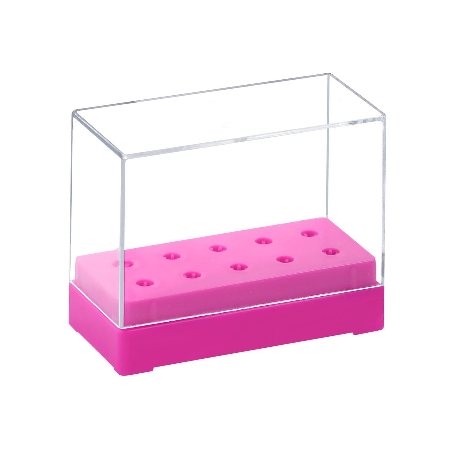 Nail Drill Bit Holder Storage Box 10 Slots Mask Queen Nepal