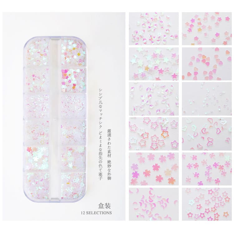 12 Grid Nail Art Rhinestone Stone Box Mask Queen Nepal