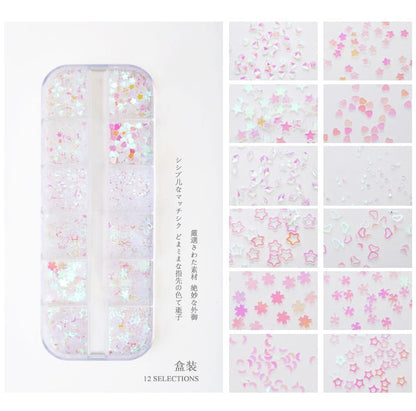 12 Grid Nail Art Rhinestone Stone Box Mask Queen Nepal