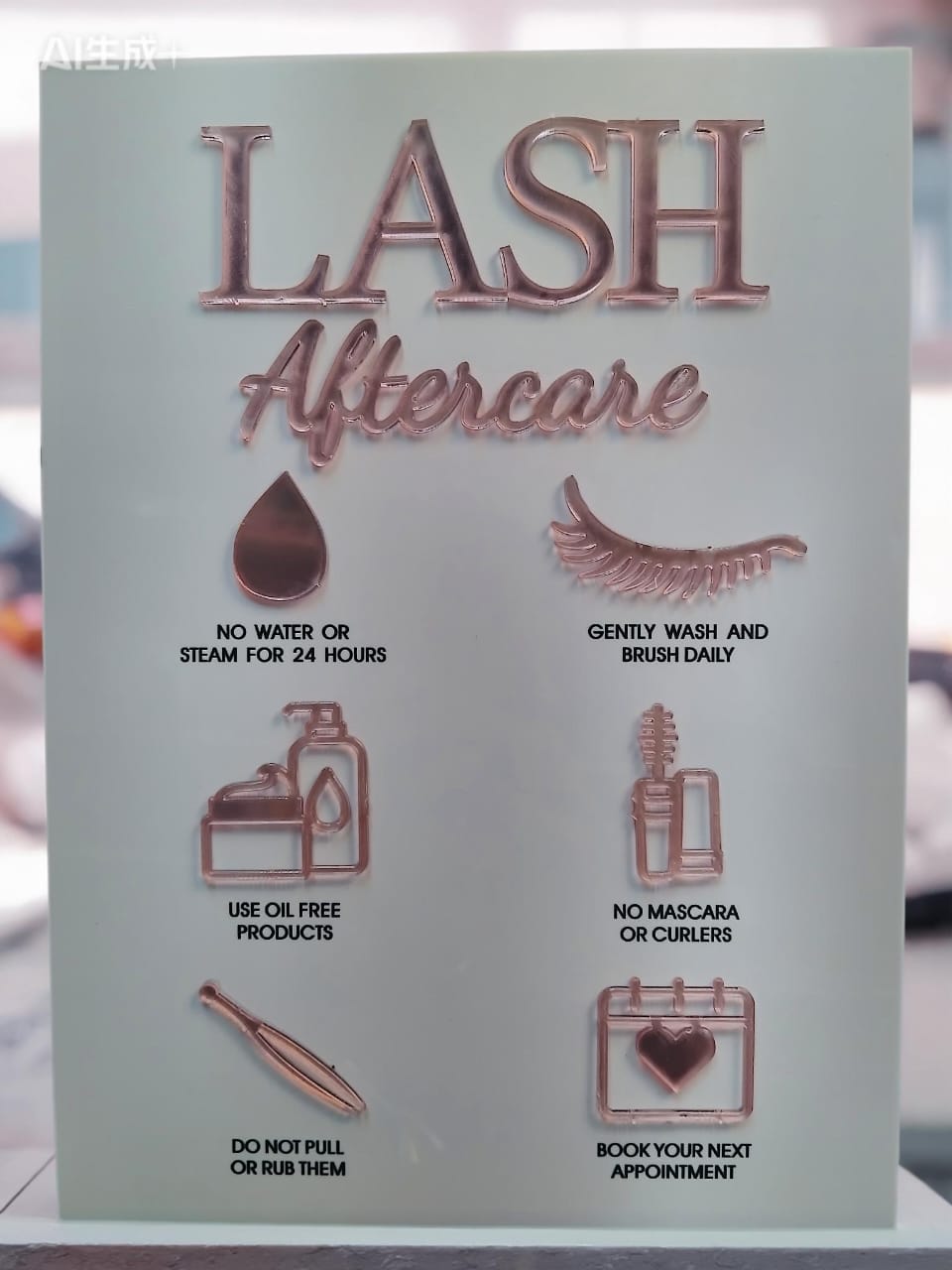 Aftercare Advice And Nail Shape Display Sign Board Mask Queen Nepal