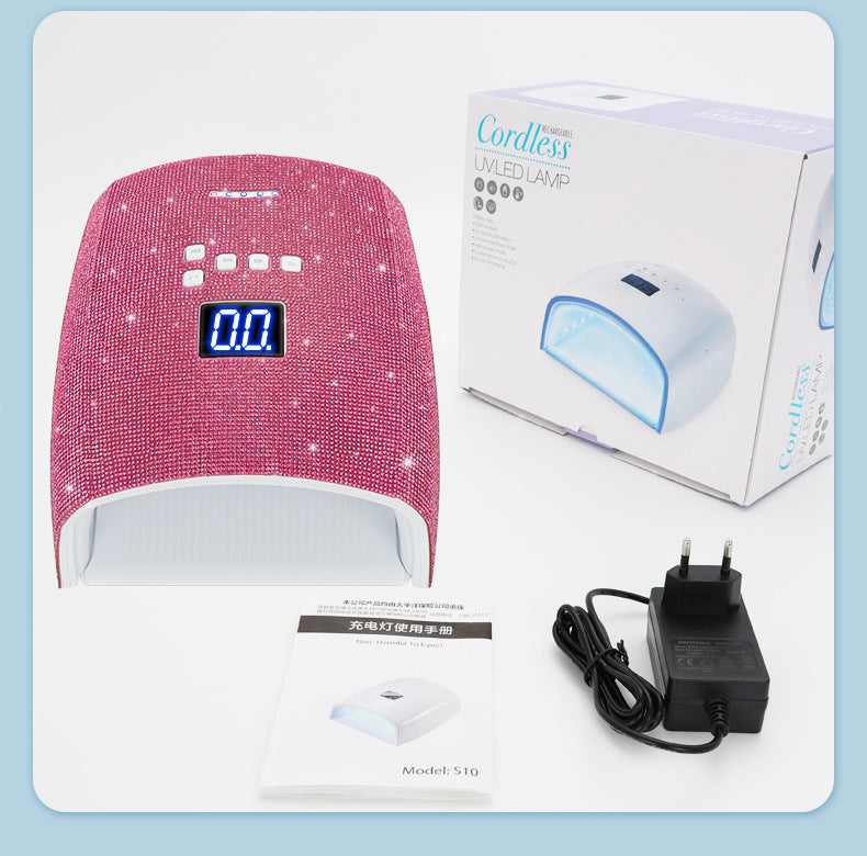 UV LED Nail Lamp with 33pcs Lamp Chips, 15600mAh Battery, Removable Bottom Tray for Both Hands and Feet, 4 Timer Setting (US Plug) Mask Queen Nepal