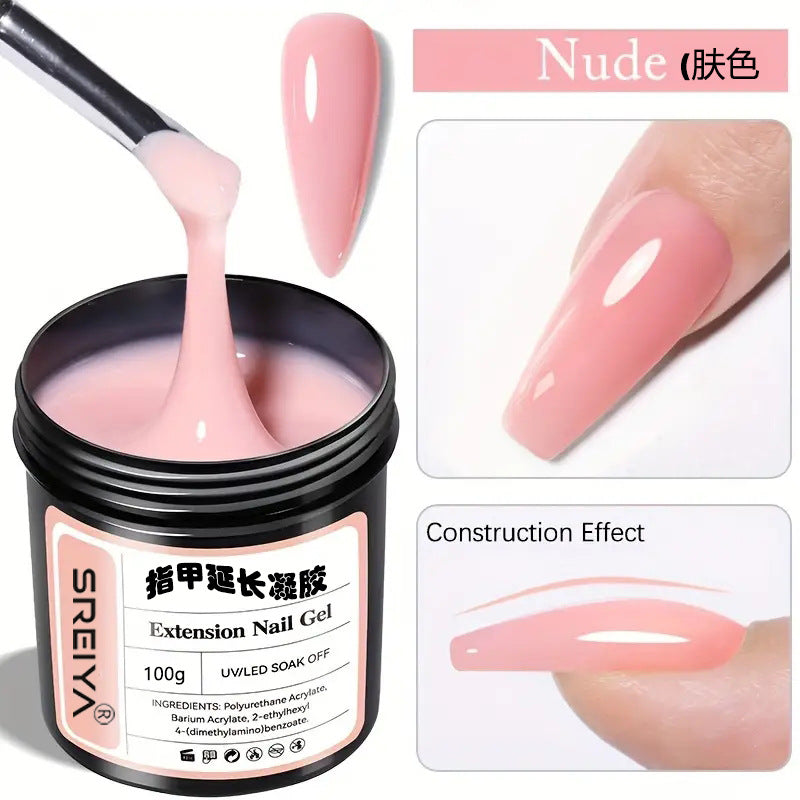 UR SUGAR 150g Hard Jelly Nail Extension Gel Clear Natural Color French Building Soak Off LED Nail Gum UV Construction Gel Mask Queen Nepal