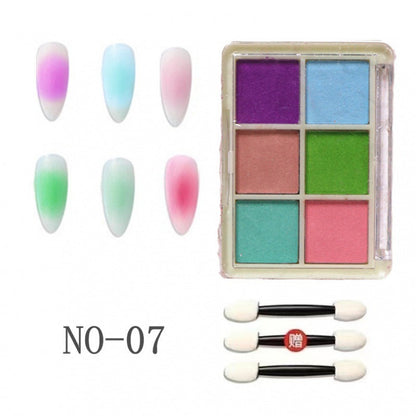 Nail Powder Metallic Mirror Effect Holographic Nail Art Aurora Chrome Powder Mask Queen Nepal