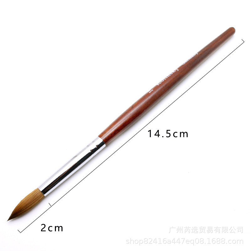 Pure Animal Hair Kolinsky Germany Acrylic Brush With Natural Red Wool Handle Mask Queen Nepal