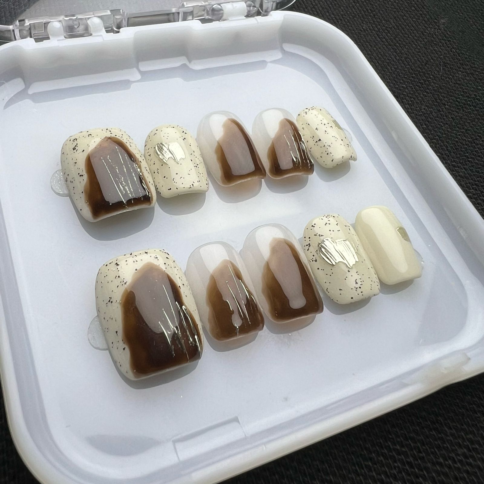 Press On Nails Short Square T0060-D Easy Beauty Nepal